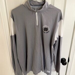 Under Armour Gray Notre Dame Quarterback Zip